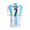 Argentinië De Paul 7 Thuis Shirt Copa America 2024
